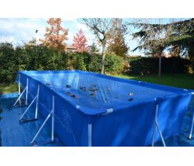 Cubierta malla piscinas anti-hojas 